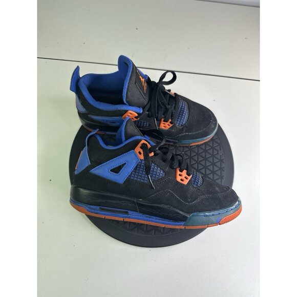 Nike Air Jordan 4 Retro GS Cavs Black Blue Orange 408452-027 Youth Sz 5y PEELING - Picture 1 of 15